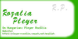 rozalia pleyer business card